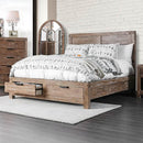 Wynton Weathered Light Oak Cal.King, E.King, & Queen Bed