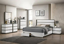 BIRSFELDEN Cal.King, E.King, & Queen Bed w/ Drawers, White