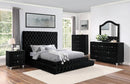 STEFANIA E.King & Queen Bed, Black & Gray