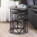 Madyson 3 Pc. Nesting Table Black