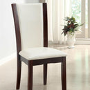 Manhattan I Dark Cherry/White Side Chair, White (2/CTN)