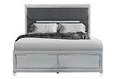 CALEB SILVER KING BED WITH LED