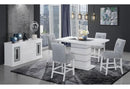 MONACO WHITE RECTANGULAR BAR TABLE + MONACO BS
