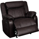 Jude Glider Recliner Chair in Brown 8201BRW-1