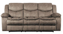 Bastrop Double Reclining Sofa in Brown 8230FBR-3