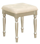 Celandine Vanity Stool in Pearl/Silver 1928-14
