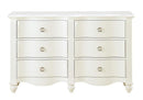 Meghan 6 Drawer Dresser in White 2058WH-5