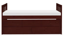 Rowe Twin/Twin Trundle Bed w/ Two Storage Drawers in Dark Cherry B2013PRDC-1*