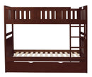 Rowe Twin/Twin Bunk Bed w/ Twin Trundle Bed in Dark Cherry B2013DC-1*R
