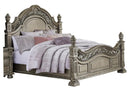 Catalonia King Poster Bed in Platinum Gold 1824PGK-1EK*