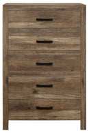 Mandan 5 Drawer Chest in Weathered Pine 1910-9