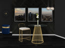 Gio Cream Velvet Stool