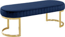 Lemar Navy Velvet Bench