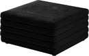 Lorenzo Black Velvet Ottoman