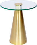 Glassimo Brushed Gold End Table