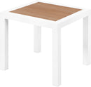 Nizuc Brown manufactured wood Outdoor Patio Aluminum End Table