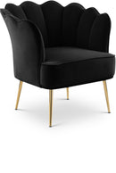 Jester Black Velvet Accent Chair