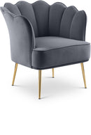 Jester Grey Velvet Accent Chair