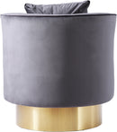 Kendra Grey Velvet Accent Chair