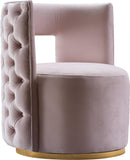 Theo Pink Velvet Accent Chair