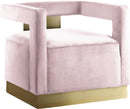 Armani Pink Velvet Accent Chair