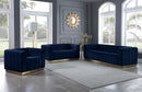 Marlon Navy Velvet Chair
