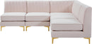 Alina Pink Velvet Modular Sectional
