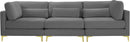 Julia Grey Velvet Modular Sofa (3 Boxes)