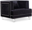Lucas Black Velvet Chair