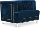 Lucas Navy Velvet Chair