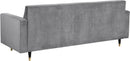 Lola Grey Velvet Sofa