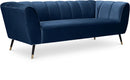 Beaumont Navy Velvet Sofa