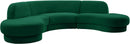 Rosa Green Velvet 3pc. Sectional (3 Boxes)