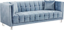 Mariel Sky Blue Velvet Sofa