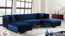 Moda Navy Velvet 3pc. Sectional