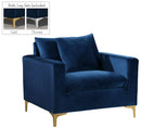Naomi Navy Velvet Chair
