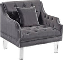 Roxy Grey Velvet Chair