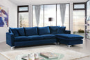 Naomi Navy Velvet 2pc. Reversible Sectional