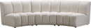 Infinity Cream Velvet 3pc. Modular Sectional