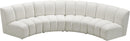 Infinity Cream Velvet 4pc. Modular Sectional