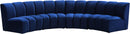 Infinity Navy Velvet 4pc. Modular Sectional