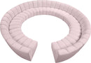 Infinity Pink Velvet 12pc. Modular Sectional