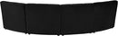 Limitless Black Velvet 4pc. Modular Sectional