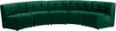 Limitless Green Velvet 5pc. Modular Sectional