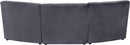 Limitless Grey Velvet 3pc. Modular Sectional