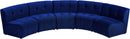 Limitless Navy Velvet 5pc. Modular Sectional