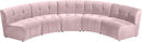 Limitless Pink Velvet 5pc. Modular Sectional