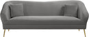 Hermosa Grey Velvet Sofa