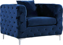 Scarlett Navy Velvet Chair