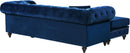 Sabrina Navy Velvet 2pc. Reversible Sectional